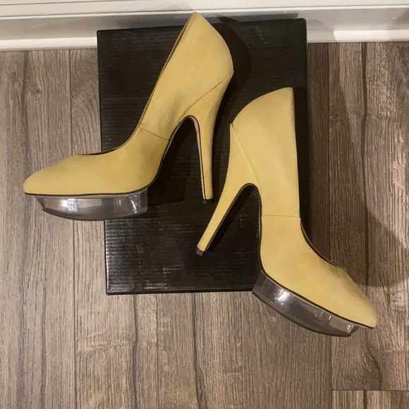 ASOS Suede Perspex Platform court shoe - Picture 6 of 9